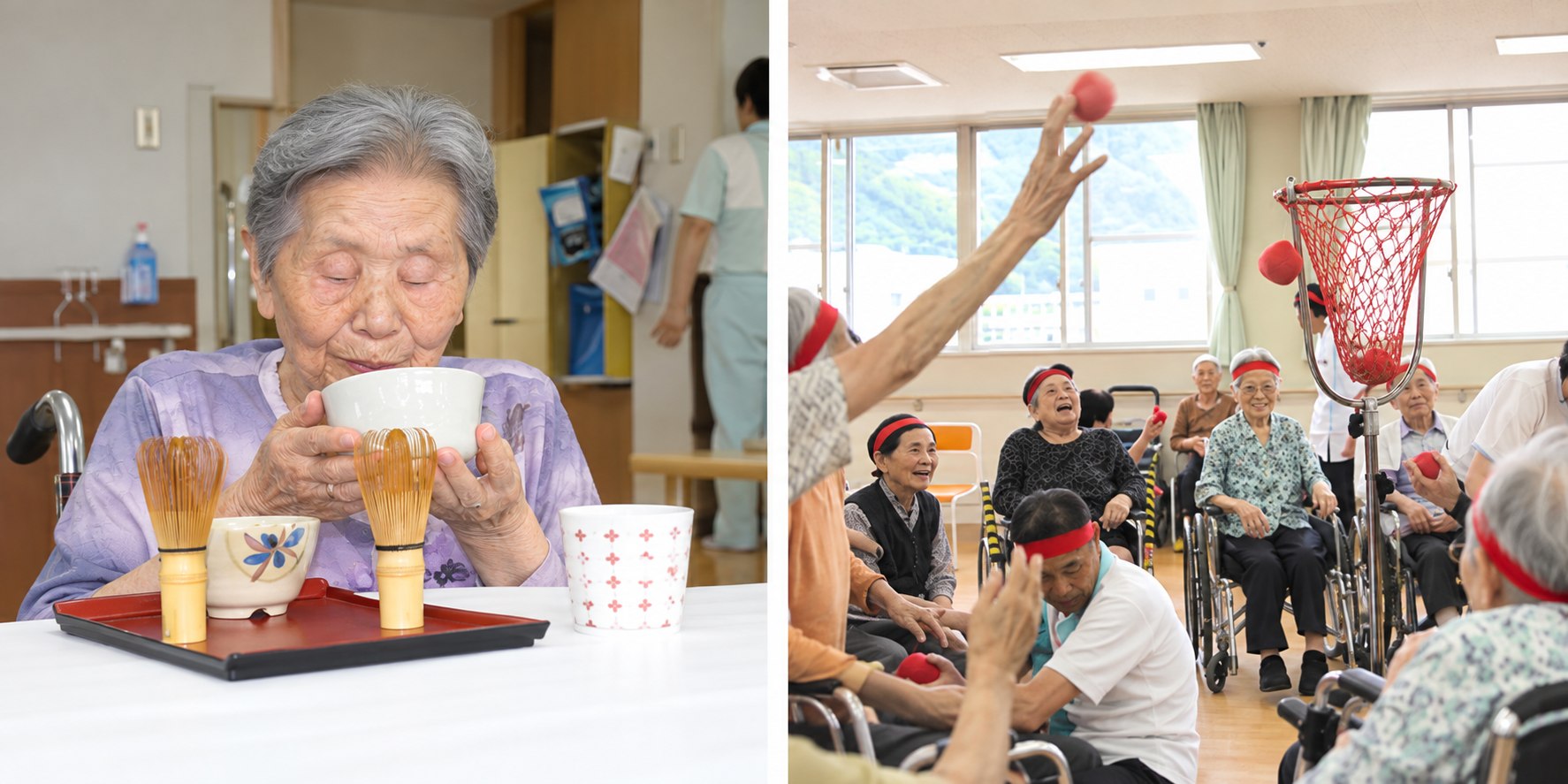 敬老会と運動会の様子