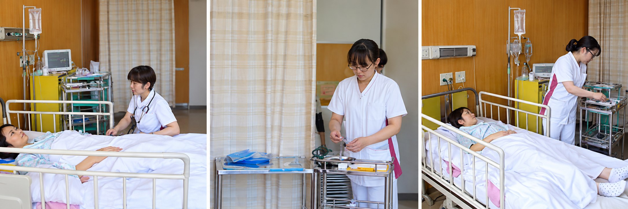 病棟で看護を実践する様子