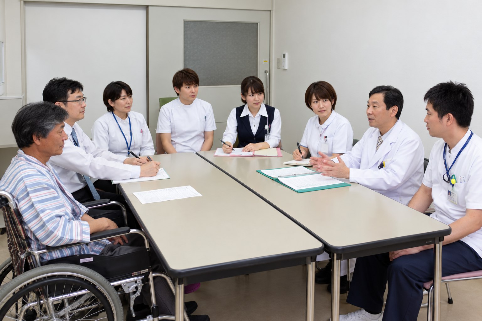 多職種が参加する話し合い